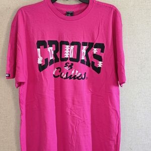 Crooks & Castles Bold Pink Tee - Mens
